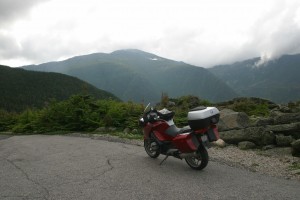 Snow on peak near Mt Washington You can see snow on the next peak over from Mt Washington. This was around July 1st.